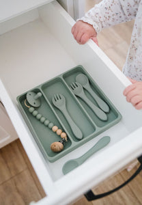 Children Utensil Drawer Organizer Set - Sage