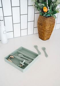 Children Utensil Drawer Organizer Set - Sage